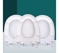 Universal Size Toilet Lid with Safe PP Material,Never Loosen,Heavy Duty Oval/U-Shaped/V-Shaped Close Stool Cover Slow Close Toilet Seat,Quick Release (V-Shape-4) (UShape4)