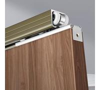 Universal Sliding Door KitAluminum Pocket Door Hardware & Rail Set 24in to 200in Complete Track System for Closet & Interior Doors Easy Installation