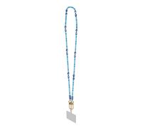 Universal Smartphone Shoulder Strap with Removable Elegant Pearls, Blue