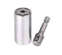 Universal Socket POWERTOOL Power Drill Adapter Self-Adjusting Socket Wrench with Socket Adapter for Auto Industry Reparing (3/8" 7-19MM)