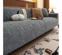 Universal Sofa Cover Non-Slip Couch Cush Cover Grey Sofa Protector for 1/2/3 Seat Sofas 90x210cm Fur Slipcover Slish and Easy to Clean
