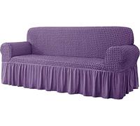Universal Sofa Covers, Polyester Spandex Fabric 1 2 3 4 Seater Sofa Cover, High Elasticity Washable Seersucker Fabric, with Skirt