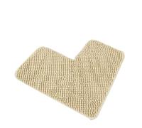 Universal Soft Absorbent L-shaped Shower Pad Washable Corner Shower Pad Square Showers 80 X 80 Cm (rectangular) floor Mat(Beige)