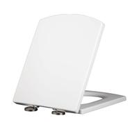 Universal Soft Close Toilet Seat, Square Design, Adjustable Hinge, Easy Top Fix Installation, PP Material, Stylish White Toilet Seats for Modern Bathrooms (03a)