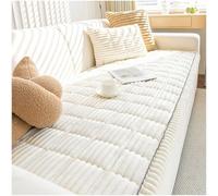 Universal Soft P Sofa Cover Non Slip Thick Protect for 1 2 3 4 Seater Couches Autumn Winter War Cream White 90x240cm