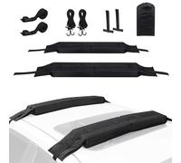 Universal Soft Roof Rack Pads for Kayak/Surfboard/SUP/Canoe with 15FT Tie-Down Straps and Storage Bag