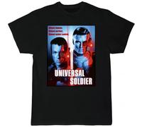 Universal Soldier T Shirt - 90's Van Damme Sci Fiction - Black