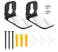 Universal Soundbar Bracket Mount Sound Bar Bracket Wall Mount Under TV Compatible with Samsung Bose Sony LG Philips JBL Yamaha and More Soundbar Anti-Drop Sound Bar Mounts with Screws, 2PCS Black