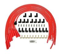 Universal Spark Plug Wire Set 8.5mm with Red Silicone Jacket and Straight Boots Replaces Accel 4040