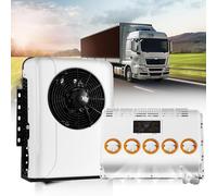 Universal Split Air Conditioner, New Energy Electric Automotive AC Unit Electric Parking Air Conditioners 12V/24V for Trucks, Semi Trucks, RV, Van, Camper Van,White-24V