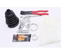 Universal Split CV Joint Boot Kit Universal CV Boot Kit Split Joint Gaiter Stretchable Replacement Compatible for Shafts 19-35MM and CV Joints 56-110MM, Including Fitting Pliers