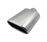 Universal Square Adjustable Inlet 1.5 To 2.25 Inch Stainless Steel Exhaust Pipe Muffler Tips Tail Pipe Muffler(Silver)