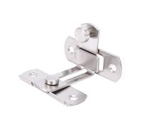 Universal Stainless Steel 90 Degree Hasp with Screws, Stainless Steel Right Angle Door Hardware Tools(L)