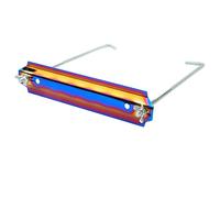 Universal Stainless Steel Battery Hold Down Kit with 8.7in Support Rods, Battery Crossbar Bracket for Most Car Batteries, Rustproof and Durable Engine Bay Stabilizer (Bluing)