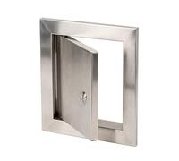 Universal Stainless Steel Drywall Access Panel, BBQ Access Single Door, Wall Ceiling Mounted Crawl Space Access Panel with Screwdriver Latch for Plumbing Electrical(26x51cm/10x20)