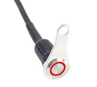 Universal Stainless Steel LED Motorcycle Switch Horn Handlebar Adjustable Mount Waterproof Switches Button DC12V momentary Actions Cycling retail (A-Red-Momentary)