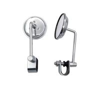 Universal Stainless Steel Motorcycle Back View Mirror Round Rearview Mirror Pair 22mm-25mm Convex Clip Motorcycle Rearview Mirrors(1)