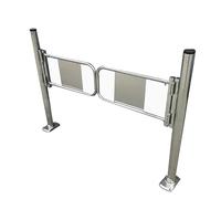 Universal Stainless Steel Safety Gate - Durable One-Way Swing Door for Supermarkets, Factories, Driveways & Parks, 70x97 cm, Reliable Aisle Access Barrier