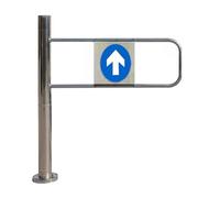 Universal Stainless Steel Swing Gate for Medium Entrances Adjustable Width OneWay Rotating Barrier for Enhanced Security and Crowd Control.