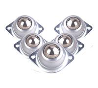 Universal Steel Ball Casters - 5-Roller Plate Wheels 22mm Swivel Casters for Industrial Transport Heavy-Duty Mobility Solutions for Equipment and Machinery