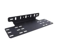 Universal Steel License Plate Mount Bracket, with Adjustable Screws | Heavy Duty Front Plate Holder, for Off-Road LED Light Bar & Auxiliary Lights, Black