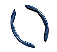 Universal Steering Covers Anti 1 Pair Car Wheel Booster Carbon Fiber Auto Interior Decorative Accessories Car Steering Wheel Cover(2 pcs blue)
