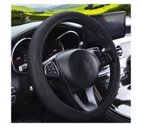 Universal Steering Wheel Cover Breathable Striped Mesh Fabric Car Rimless Steering Wheel Cover Automotive Accessory 14.5-15 Inches(Black)