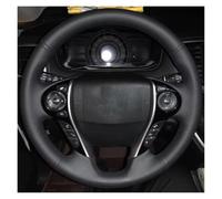 Universal Steering Wheel Cover For Accord 9 2013-2017 For Odyssey 2013-2015 For Crosstour 2013-2015 DIY Microfiber Leather Car Steering Wheel Cover(Orange Thread)