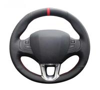 Universal Steering Wheel Cover For Peugeot For 208 For For 2008 Auto Accessorie Black Artificial Leather Car Steering Wheel Cover(Blue Thread)