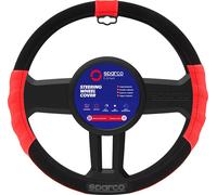 Universal Steering Wheel Cover In Black And Red Non-Slip SPARCO SPARC