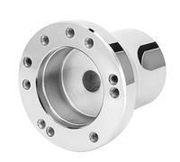 Universal Steering Wheel Hub Adapter, for Club Car Precedent Utility Cart, 5 and 6 Hole, with Wrench and Screws Kit (B (Silver))