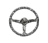 Universal Steering Wheel Universal Acrylic Cartoon Quick Release Steering Wheel 14in 340mm For Anime Racing Deep Dish Design(Black)