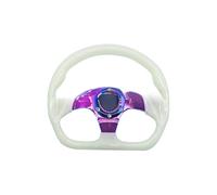 Universal Steering Wheel Universal Acrylic Transparent Glow In The Dark Quick Release Steering Wheel 13in 330mm For Nardi Compatible Deep Dish Design(Color luminous)