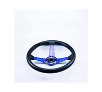 Universal Steering Wheel Universal PU Steering Wheel 14in 350mm Racing Style For Car Modification Deep Dish Design(Blue)
