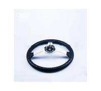 Universal Steering Wheel Universal PU Steering Wheel 14in 350mm Racing Style For Car Modification Deep Dish Design(Silver)