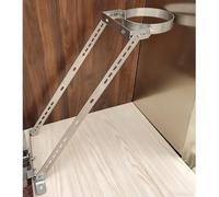 Universal Stove Pipe Support with Multi-Hole Adjustable Rod, Chimney Flue Tube Brace Holder, Smoke Vent Exhaust Pipe Bracket for Boilers(Dia 7.5" (19cm))