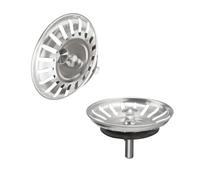 Universal Strainer Basket Stainless Steel - Sink Plug 84 mm, Drain Plug with 18 Slots, Drain Strainer for Eccentric Operation, Kitchen Sink Strainer Anti-Blocking, Quick Drainage
