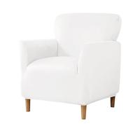 Universal Stretch Armchair Cover Soft Washable Recliner Slipcover 1-Piece Armchair Protector for Living Room Furniture Removable & Easy to Clean (A-White)