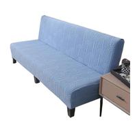 Universal Stretch Sofa Cover 2/3/4 Seater Non-Armed Elastic Grey Couch Protector Printed Fits Foldable Sofa Bed No Cushion Cover (B 120-150cm)
