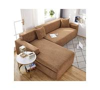 Universal Stretch Sofa Cover, 2-Seater with Colorful Leaf Pattern, Magic Brown Polyester Couch Protector, Perfect for Living Room Décor