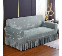 Universal Stretch Sofa Cover Anti-Slip Pet-Friendly Couch Protector for Corner Sofas Complete Set for Living Room & Bedroom (235-300cm Stars Design)