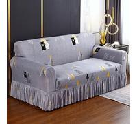 Universal Stretch Sofa Cover Anti-Slip Pet-Friendly Furniture Protector Corner Couch Slipcover for Living Room Fits 90-140cm Complete Set for Chairs and Sofas
