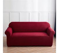 Universal Stretch Sofa Cover, Corn Fiber Fabric, Fits 1/2/3/4 Seater with Armrests, Adjuble Couch Protector, Bury Color, Suitable for All Sles