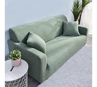 Universal Stretch Sofa Cover for 3 Seater Sage Green Pet Friendly Scratch Resistant Modern Design Elastic Corner Sofa Protector for Dogs and Cats.