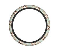 Universal Stretch Steering Wheel Cover Cute Bulldog And Rabbit 15 Inch Car Wheel Protector Anti-Slip Grip & Easy Install for Car, Truck, SUV