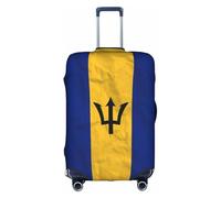 Universal Stretch Suitcase Cover Barbadian Barbados Flag Carry On Luggage Sleeve Anti Scratch Travel Baggage Protector for Unisex Women Small