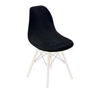 Universal Stretch Velvet Chair Covers for Dining Room Scandinavian Style Set of 6 Black Non-Slip Perfect for Kitchen Living Room Office Furniture Protection