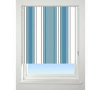 UNIVERSAL Stripe Patterned Thermal Blackout Roller Blind, Blue, W90cm