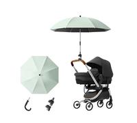 Universal Stroller and Baby Carriage Sunshade,Adjustable Pram Parasol UV Protection Buggy Parasol,Sun Protection Sun Umbrella for Strollers,Use in Both Sunny Rainy Days (Green)