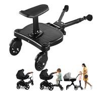 Universal Stroller Board, Adjustable 2-in-1 Stroller Glider Board Baby Car Attachment with Detachable Seat Holds Children Up to 55lbs